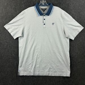 Adidas AdiPure Polo Shirt Men's Large Gray Blue Golf Performance Stretch Casual